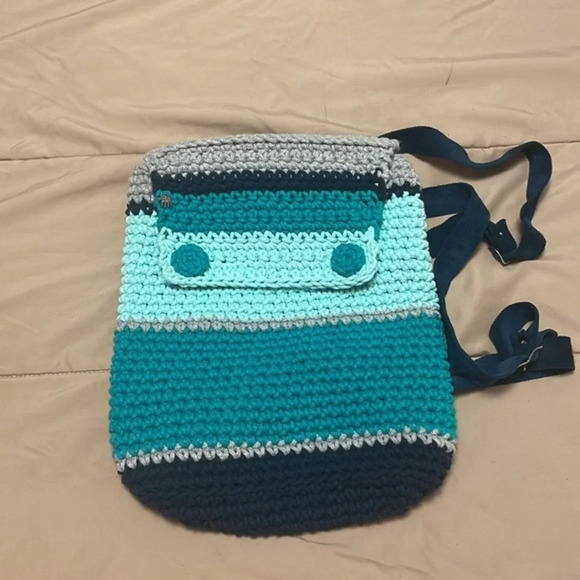 Handmade Backpack Bag Crochet Everyday‎ School Casual Women’s Girls Small - Picture 2 of 9